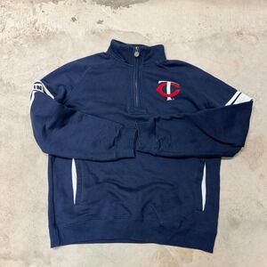 Champion‎ Heritage Minnesota Twins Pullover Sweatshirt XL Quarter Zip MLB